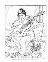 Renoir Coloring Pages Auguste Getcolorings Guitar Playing Icolor Masterpieces sketch template