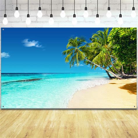 summer tropical beach backdrop sea beach photo booth backdrop seaside