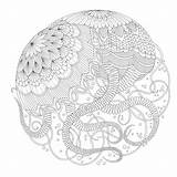 Millie Marotta Adults Jellyfish Mandala sketch template