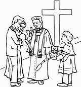 Coloring Padre Sacrament Sacraments Confirmation Reconciliation Communion Baptism Coloringhome sketch template
