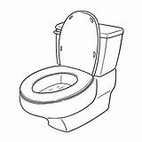 Toilet Flush Vector Drawing Clip Illustration Illustrations Clipart sketch template