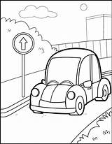 Car Road Coloring Pages Drawing Crash Color Getdrawings Hellokids Print Wreck Transportation sketch template