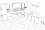 Cucina Bstract Progettazione Schizzo Walk Dinamico sketch template