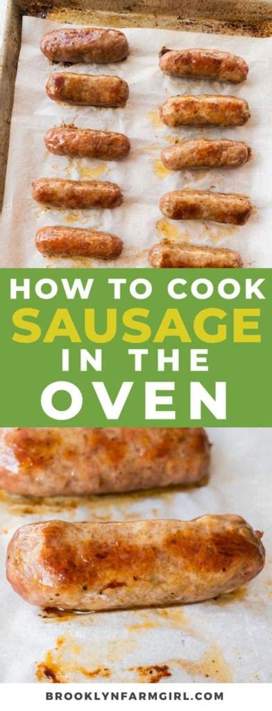 how to cook sausage in the oven brooklyn farm girl
