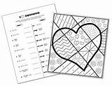 Exponents Coloring Worksheet Activity Heart Answers Exponent Rules Laws Algebra Things Valentine Activities Expressions Choose Board Practice Math sketch template