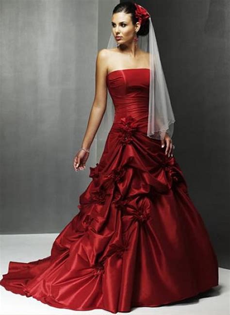 red wedding dresses dressed  girl
