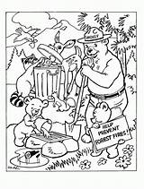 Coloring Bear Smokey Pages Sheets Drawing Sheet Wildfire Kids Printable Book Fire Forest Wildfires Worksheets Comments Getdrawings Christmas sketch template