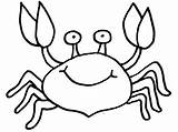 Coloring Pages Crab Printable Kids sketch template