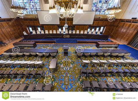 international court  justice courtroom editorial stock photo image  holland country