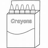 Crayon Printable Coloring Pages Crayons Clipart School Box Kids Crayola sketch template