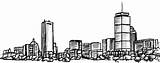 Skyline Detroit Clipart City Transparent Webstockreview Northeastern University Boston sketch template