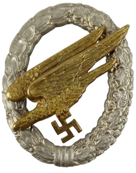 Wwii German Luftwaffe Paratroopers Badge Lot 5221