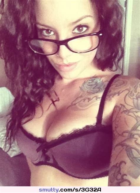Tattoo Glasses Amateur Lookingatcamera Lingerie Sexy Hot Nsfw