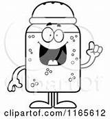 Mascot Shaker Salt Outlined Coloring Clipart Vector Cartoon Idea Loving Thoman Cory sketch template