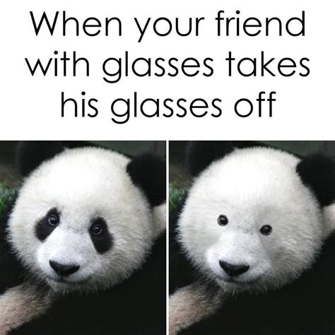 When Your Friend With Glasses Takes His Glasses Off Funny Memes