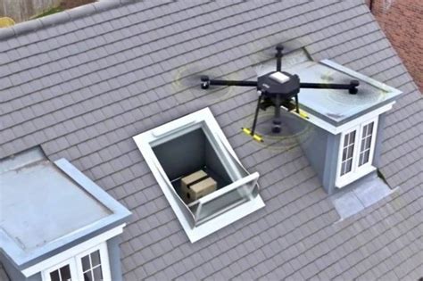 rooftop skylight hatches  drone deliveries uas vision