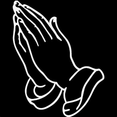 praying hands vinyl decal sticker