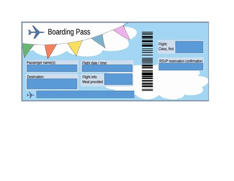 real fake boarding pass templates   templatelab