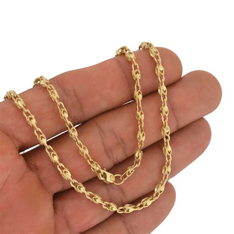 gold chain link necklace  yellow gold hollow mm miami cuban link chain necklace