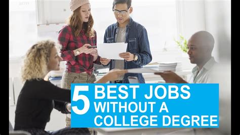 The 6 Best Jobs Without A College Degree Youtube