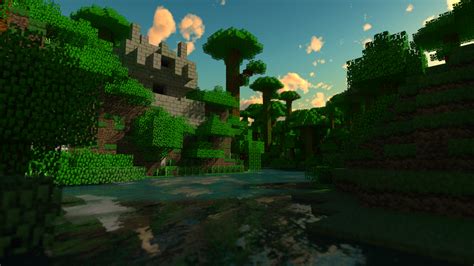 cool hd jungle background render   chunky rminecraft