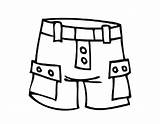 Coloring Shorts Pages Comments Clothing sketch template
