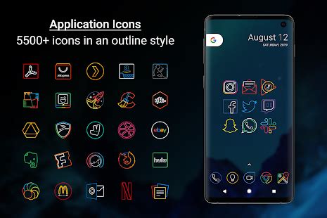 outline icons icon pack apps  google play