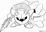 Coloring Pages Kirby Knight Meta Game Library Clipart Characters sketch template