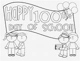 Coloring School 100th Pages 100 Days Printable Happy Printables Sheets Popular Kids Choose Board sketch template