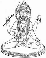 Hindu Brahman Gods Goddesses sketch template