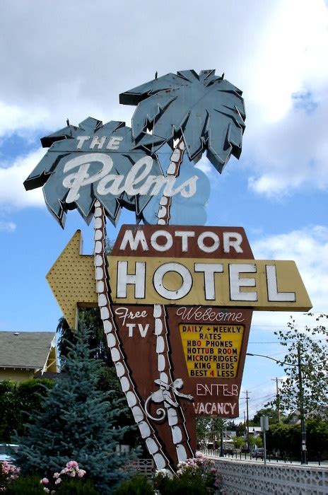 The Palms Motor Hotel Portland Or Vintage Neon Signs Entry Signs