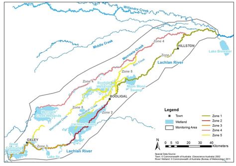 lachlan river system showing  region   ltim project  scientific