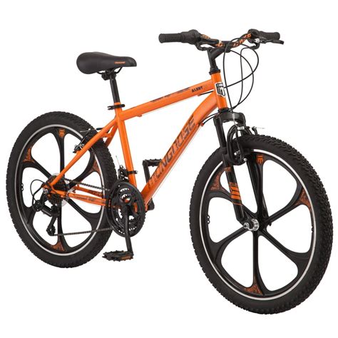 mongoose alert mag wheel mountain bike   wheels  speeds orange walmartcom walmartcom