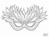 Mardi Gras Mask Venetian Coloring Printable Masks Pages Choose Board sketch template