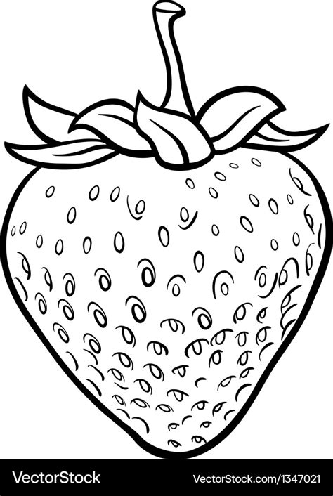 strawberry  coloring book royalty  vector image