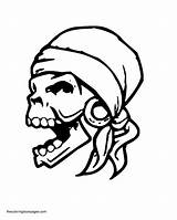 Pirate Skull Coloring Pages Skulls Clip Cliparts Library Clipart Illustration Colouring Popular Comments sketch template