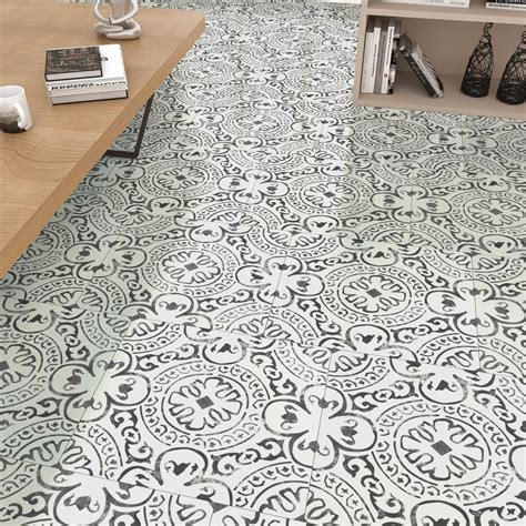 patterned luxury vinyl tile