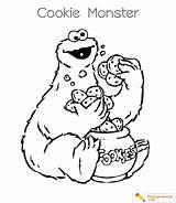 Cookie Monster Coloring Pages Drawing Sesame Street Kids Sheet Color Date Paintingvalley sketch template