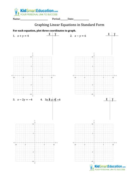 graphing linear equations worksheet  linest findinglope