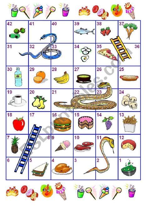 food snakes  ladders worksheet  imagenes ninos preescolar