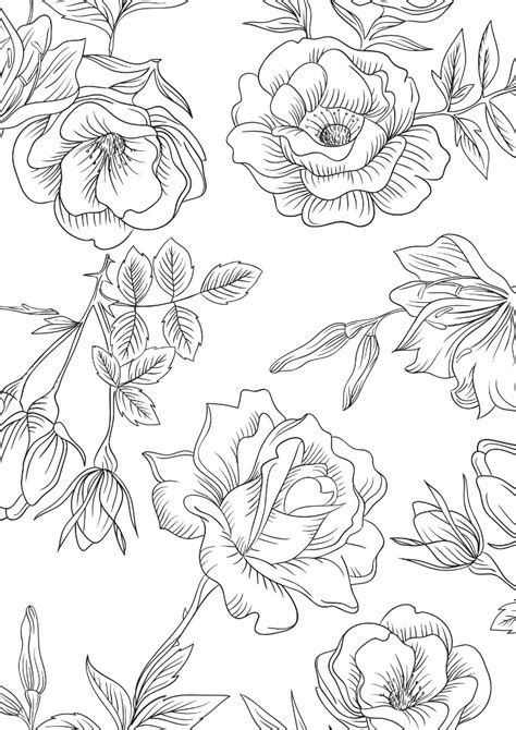 floral printable colouring sheets gathering beauty