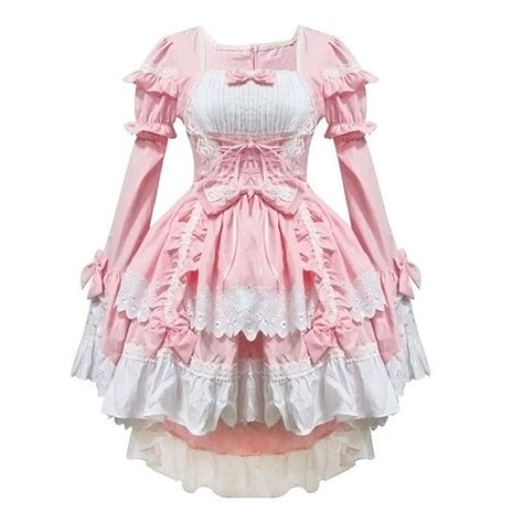 pink costumes maid clothes anime clothing cosplay in game costumes from
