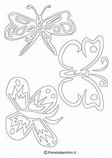 Farfalle Sagome Ritagliare Pianetabambini sketch template