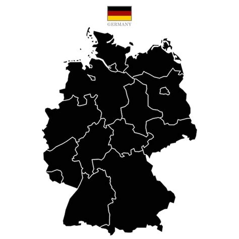 deutschland kartenhintergrund mit staaten deutschland karte isoliert