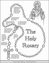 Rosary Thecatholickid sketch template