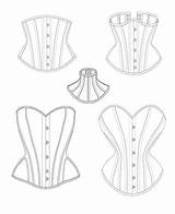 Corset Pattern Patterns Draw Printable Corsets Form Digital sketch template
