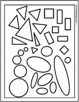 Coloring Pages Shapes Shape Color Printable Pdf Kids Print Squares Circles Cut Customize Colorwithfuzzy Preschool Kindergarten sketch template