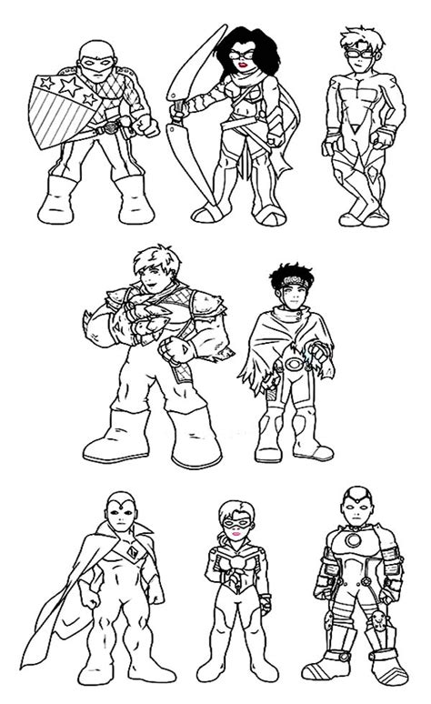 amazing super hero squad coloring page netart   superhero