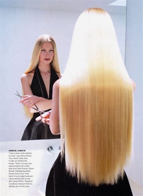 beauty blonde girl long hair mirror image 215538 on