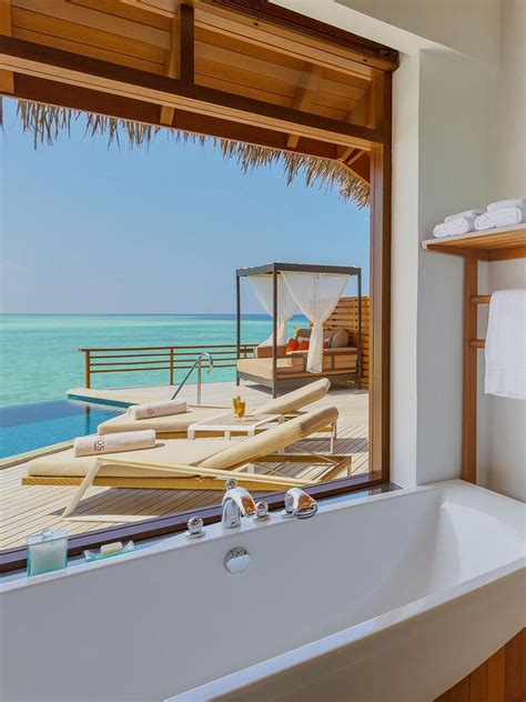 water pool villas maldives hotel bungalow resorts overwater bungalows